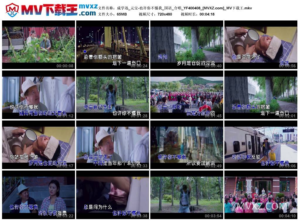 成学迅_元宝-也许你不懂我_国语_合唱_YF400408
